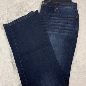 Kim Roger’s jeans womens SZ 14 dark wash straight legs western cowgirl country